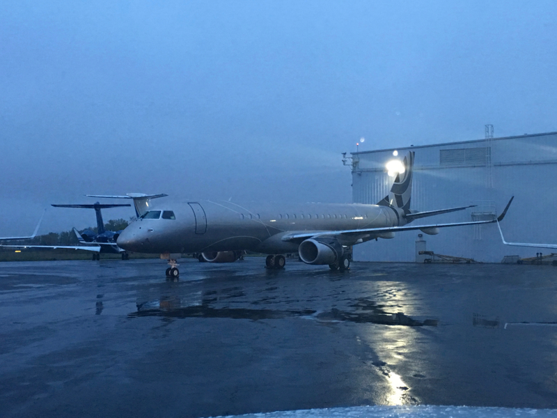 E190 is massive compared to most other aircraft the land here